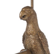 Percy The Parrot Gold Table Lamp With Teal Velvet Shade - Thumb 2