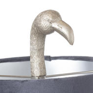 Florence The Flamingo Silver Table Lamp With Grey Shade - Thumb 2