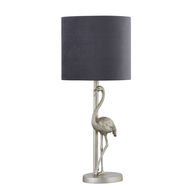 Flamingo Silver Lamp With Grey Shade - Thumb 1