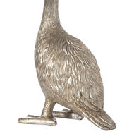 Gary the Goose Silver Table Lamp With Grey Velvet Shade - Thumb 2