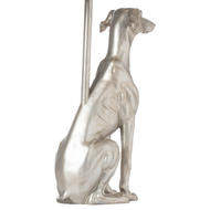 William The Whippet Silver Table Lamp With Grey Velvet Shade - Thumb 3