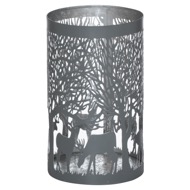 Hill Interiors Large Floor Standing Wicker Candle Lantern 