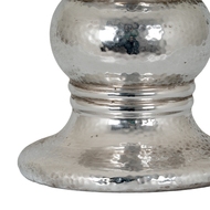 Silver Punch Faced Ceramic Candle Holder - Thumb 3