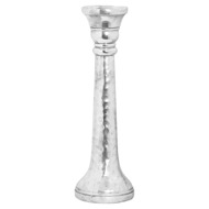 Large Hammered Silver Ceramic Candle Holder - Thumb 1