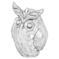 Otis The Large Silver Ceramic Owl - Thumb 1