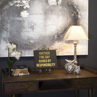 Olive The Silver Ceramic Owl - Thumb 3