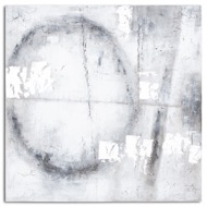 Capri Silver And Grey Hand Painted Canvas - Thumb 1