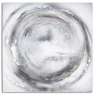 Orion Silver And Grey Hand Painted Canvas - Thumb 1