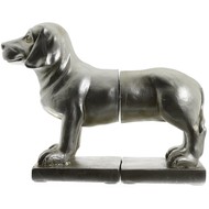 Antique Silver Dog Book Ends - Thumb 1