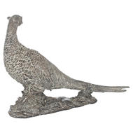 Antique Silver Cock Pheasant Ornament - Thumb 3