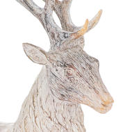 Carved Wood Effect Standing Stag - Thumb 2