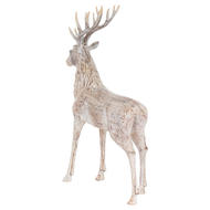 Carved Wood Effect Standing Stag - Thumb 3