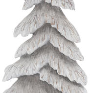 Carved Wood Effect Grey Large Snowy Tree - Thumb 2