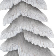 Carved Wood Effect Grey Tall Snowy Tree - Thumb 2