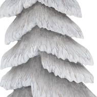 Carved Wood Effect Grey Tall Snowy Tree - Thumb 2