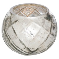 The Noel Collection Silver Small Etched Tealight Holder - Thumb 1