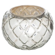The Noel Collection Silver Etched Tealight Holder - Thumb 1
