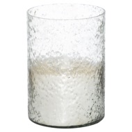 Lustre Silver Cylindrical Candle Holder - Thumb 1
