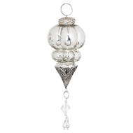 The Noel Collection Silver Jewel Drop Bauble - Thumb 1