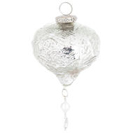 The Noel Collection Textured Jewel Drop Bauble - Thumb 1