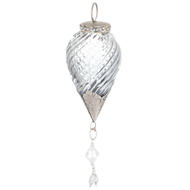 The Noel Collection Smoked Midnight Swirl Jewel Drop Bauble - Thumb 1