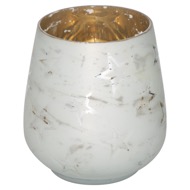 The Noel Collection White Star Small Candle Holder - Thumb 1
