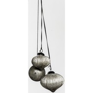 The Noel Collection Burnished Set Of 3 Hanging Baubles - Thumb 2