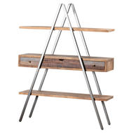 Reclaimed Industrial Bookcase With Drawers - Thumb 1