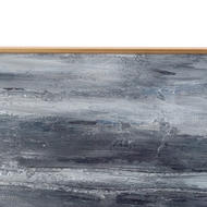 Metallic Soft Costal Abstract Glass Image In Silver Frame - Thumb 2