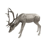 Large Grazing Curious Silver Stag - Thumb 1