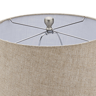 Acantho Grey Ceramic Lamp With Linen Shade - Thumb 3