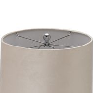 Alberta Metallic Glass Lamp With Velvet Shade - Thumb 3