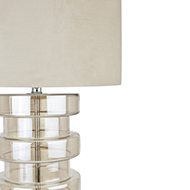 Adonis Metallic Glass Lamp With Velvet Shade - Thumb 2