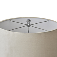 Ambassador Metallic Glass Lamp With Velvet Shade - Thumb 3