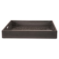 Large Rectangular Carved Metallic Hampton Tray - Thumb 2