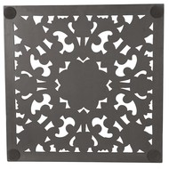 Square Carved Metallic Hampton Tray - Thumb 2