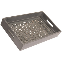Rectangular Carved Louis Tray - Thumb 1