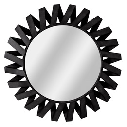 Black Origami Sunburst Mirror - Thumb 1