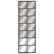 Tall Black Metal Window Mirror - Thumb 1