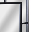 Black Multi Paned Patterned Window Mirror - Thumb 2
