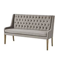 Henley Luxury Large Button Pressed Dining Bench - Thumb 1
