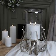 Large Silver Octopus Candle Hurricane Lantern - Thumb 4