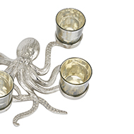 Silver Octopus Four Tealight Holder - Thumb 2