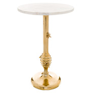 Honey Bee Side Table With Marble Top - Thumb 1