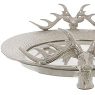 Large Mirrored Tray With Stag Heads - Thumb 2