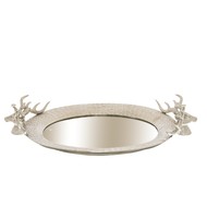 Large Mirrored Tray With Stag Heads - Thumb 3