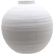 Tiber Large Matt White Ceramic Vase - Thumb 1