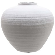 Regola Large Matt White Ceramic Vase - Thumb 1