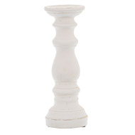 Matt White Small Ceramic Column Candle Holder - Thumb 1