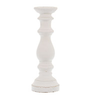 Matt White Large Ceramic Column Candle Holder - Thumb 1